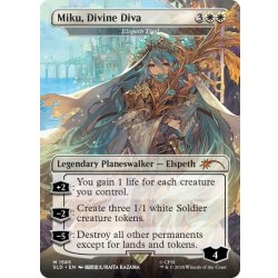 画像1: [EX](FOIL)(1585)聖なる歌姫、ミク/Miku, Divine Diva　//　エルズペス・ティレル/Elspeth Tirel《英語》【SLD】