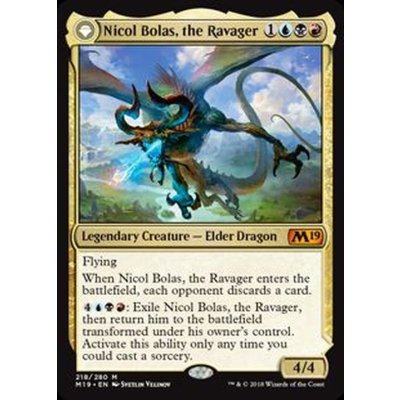 [EX]破滅の龍、ニコル・ボーラス/Nicol Bolas, the Ravager《英語》【M19】