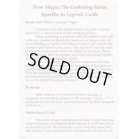 Legends Rules Card《英語》【LEG】