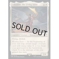 (サージFOIL)生ける聖人、セレスティン/Celestine, the Living Saint《英語》【40K】
