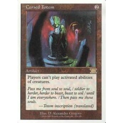 [EX+]呪われたトーテム像/Cursed Totem《英語》【6ED】