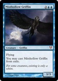 [EX+]霧虚ろのグリフィン/Misthollow Griffin《英語》【AVR】