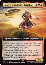 (FOIL)(フルアート)さすらいのギャンブラー、セッツァー/Setzer, Wandering Gambler《英語》【FIC】