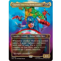 画像1: [EX+](FOIL)(フルアート)チームのリーダー、キャプテン・アメリカ/Captain America, Team Leader《英語》【MSC】