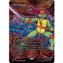 画像1: [EX+](FOIL)(フルアート)レオナルドの刀/Leo's Katana　//　筋腱と鋼鉄の剣/Sword of Sinew and Steel《英語》【PZA】