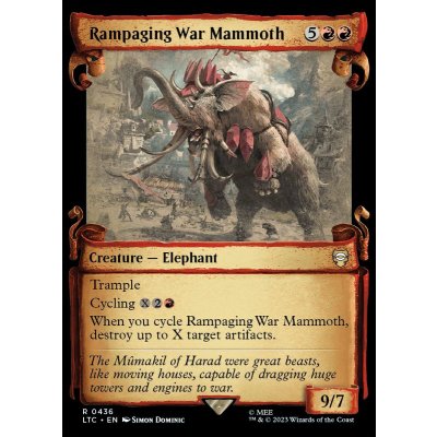 (銀幕FOIL)(ショーケース枠)猛り狂うウォー・マンモス/Rampaging War Mammoth《英語》【LTC】