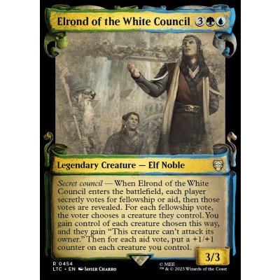 (銀幕FOIL)(ショーケース枠)白の会議のエルロンド/Elrond of the White Council《英語》【LTC】