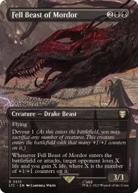 [EX](FOIL)(フルアート)Fell Beast of Mordor《英語》【LTC】