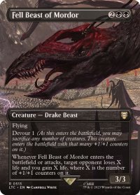 (FOIL)(フルアート)Fell Beast of Mordor《英語》【LTC】