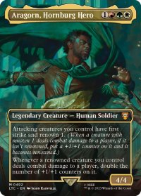 (FOIL)(フルアート)Aragorn, Hornburg Hero《英語》【LTC】