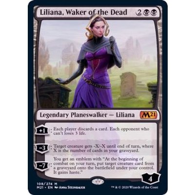 死者を目覚めさせる者、リリアナ/Liliana, Waker of the Dead《英語》【M21】