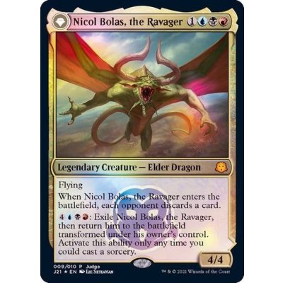 (FOIL)破滅の龍、ニコル・ボーラス/Nicol Bolas, the Ravager《英語》【Judge Promos】