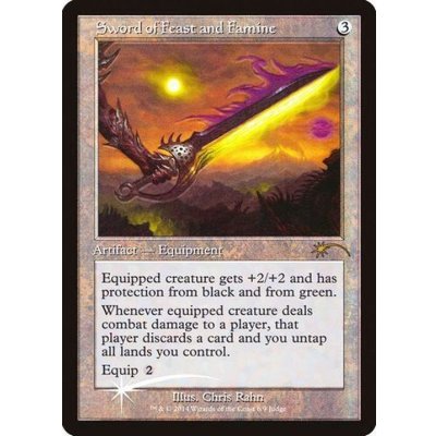 [EX+](FOIL)饗宴と飢餓の剣/Sword of Feast and Famine《英語》【Judge Promos】