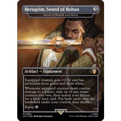 [EX+](サージFOIL)ローハンの剣、ヘルグリム/Herugrim, Sword of Rohan　//　家庭と故郷の剣/Sword of Hearth and Home《英語》【LTC】