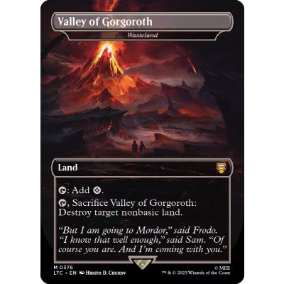 (フルアート)ゴルゴロスの谷/Valley of Gorgoroth　//　不毛の大地/Wasteland《英語》【LTC】