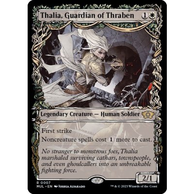 (ダブルレインボウFOIL)スレイベンの守護者、サリア/Thalia, Guardian of Thraben《英語》【MUL】