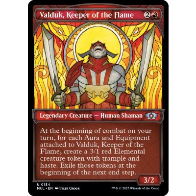 (ハローFOIL)炎の番人、ヴァルダーク/Valduk, Keeper of the Flame《英語》【MUL】
