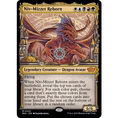 (ダブルレインボウFOIL)ニヴ＝ミゼット再誕/Niv-Mizzet Reborn《英語》【MUL】