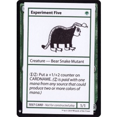 (PWマークなし)Experiment Five《英語》【Mystery Booster Playtest Cards】
