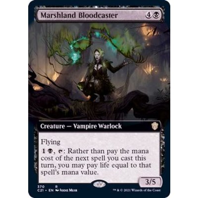 (フルアート)湿地帯の血唱え/Marshland Bloodcaster《英語》【Commander 2021】