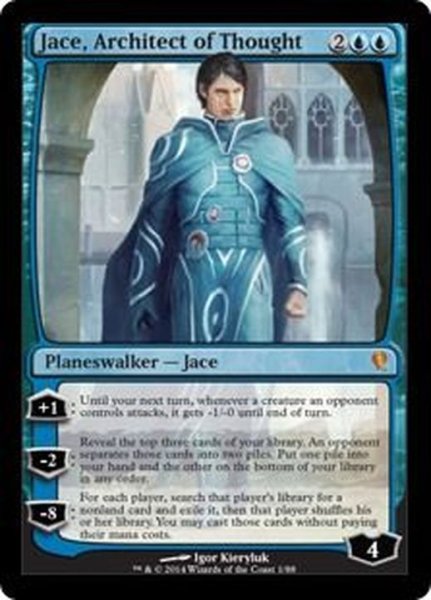 画像1: [EX+]思考を築く者、ジェイス/Jace, Architect of Thought《英語》【Duel Decks: Jace vs. Vraska】 (1)