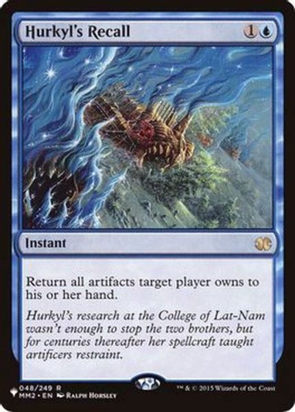画像1: ハーキルの召還術/Hurkyl's Recall《英語》【Reprint Cards(The List)】 (1)
