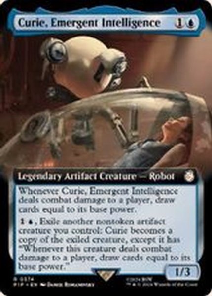 画像1: [EX+](サージFOIL)(フルアート)思慮深き人工知能、キュリー/Curie, Emergent Intelligence《英語》【PIP】 (1)