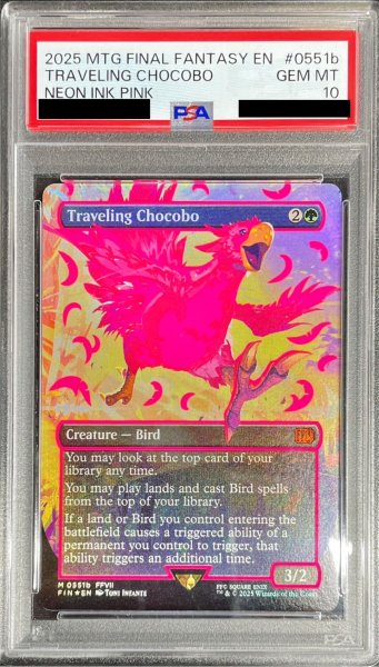 画像1: 〔PSA10鑑定済〕(ネオンピンクFOIL)旅するチョコボ/Traveling Chocobo《英語》【FIN】 (1)