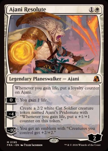 画像1: (FOIL)意志堅固なるアジャニ/Ajani Resolute《英語》【FRA】 (1)