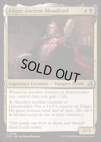 画像1: [EX+](FOIL)古の血王、エドガー/Edgar, Ancient Bloodlord《英語》【FRA】 (1)