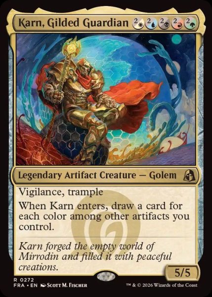 画像1: (FOIL)金色の守護者、カーン/Karn, Gilded Guardian《英語》【FRA】 (1)