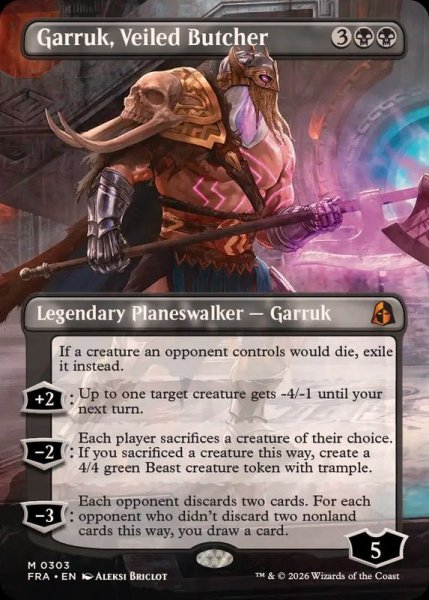 画像1: (フルアート)ヴェール被りの解体者、ガラク/Garruk, Veiled Butcher《英語》【FRA】 (1)