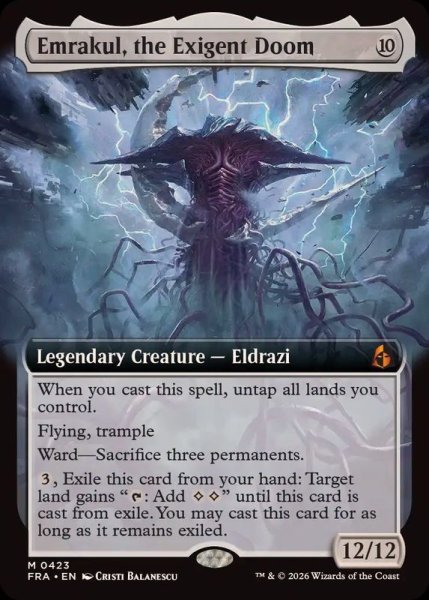 画像1: (フルアート)(0423)迫り来る破滅、エムラクール/Emrakul, the Exigent Doom《英語》【FRA】 (1)
