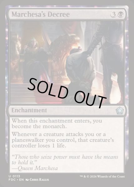 画像1: [EX+]マルチェッサの命令/Marchesa's Decree《英語》【FDC】 (1)
