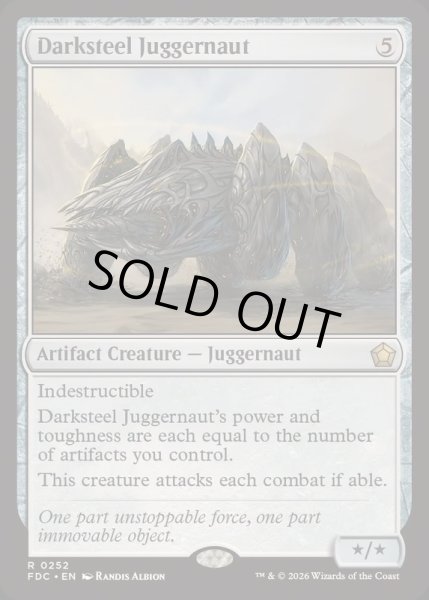 画像1: [EX+]ダークスティールの巨大戦車/Darksteel Juggernaut《英語》【FDC】 (1)