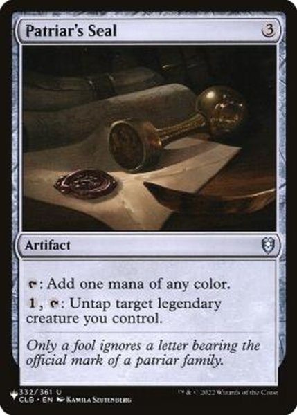 画像1: [EX]貴族の印章/Patriar's Seal《英語》【Reprint Cards(The List)】 (1)