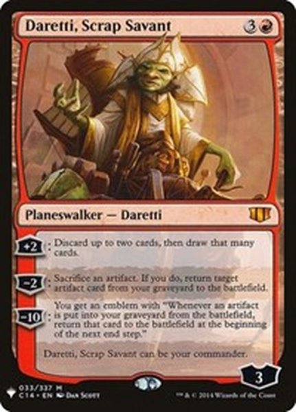 画像1: [EX+](C14)屑鉄の学者、ダレッティ/Daretti, Scrap Savant《英語》【Reprint Cards(Mystery Booster)】 (1)