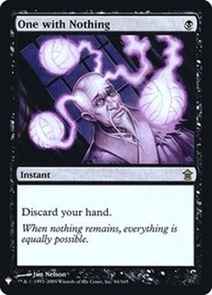 画像1: 空虚自身/One with Nothing《英語》【Reprint Cards(Mystery Booster FOIL)】 (1)