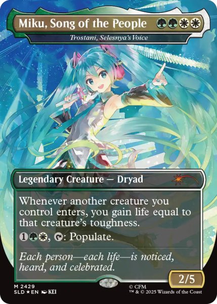 画像1: (FOIL)(2429)Miku, Song of the People　//　セレズニアの声、トロスターニ/Trostani, Selesnya's Voice《英語》【SLD】 (1)