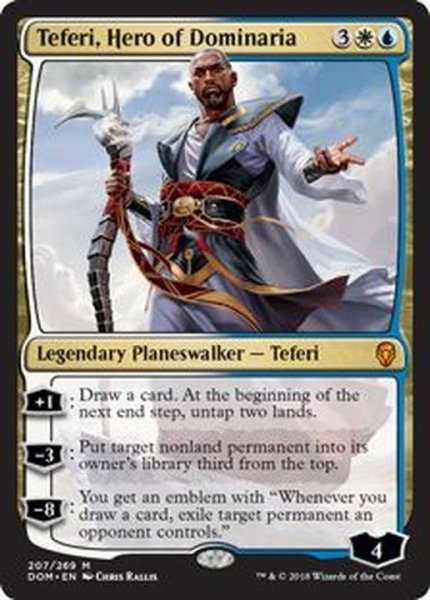 画像1: [EX+]ドミナリアの英雄、テフェリー/Teferi, Hero of Dominaria《英語》【DOM】 (1)