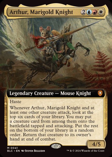 画像1: [EX+](フルアート)マリーゴールドの騎士、アーサー/Arthur, Marigold Knight《英語》【BLC】 (1)
