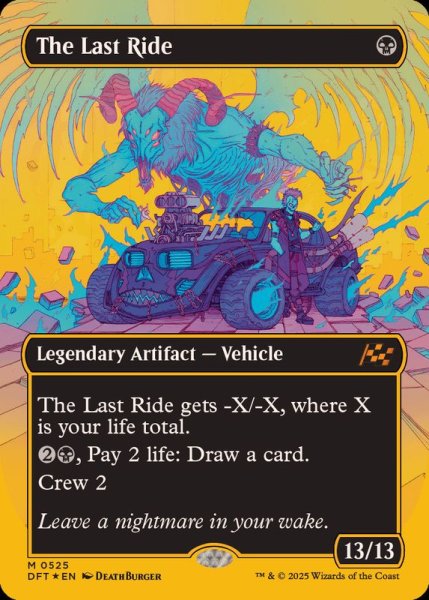 画像1: (ファーストプレイスFOIL)(フルアート)死の車/The Last Ride《英語》【DFT】 (1)
