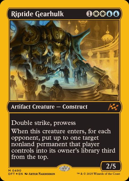 画像1: (ファーストプレイスFOIL)激浪の機械巨人/Riptide Gearhulk《英語》【DFT】 (1)