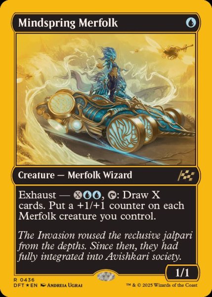 画像1: (ファーストプレイスFOIL)思考の泉のマーフォーク/Mindspring Merfolk《英語》【DFT】 (1)