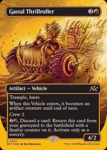 画像1: (ファーストプレイスFOIL)(フルアート)ガスタルの激ヤバ車/Gastal Thrillroller《英語》【DFT】 (1)