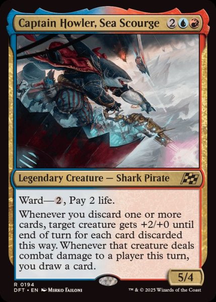 画像1: 海の災い魔、ハウラー船長/Captain Howler, Sea Scourge《英語》【DFT】 (1)