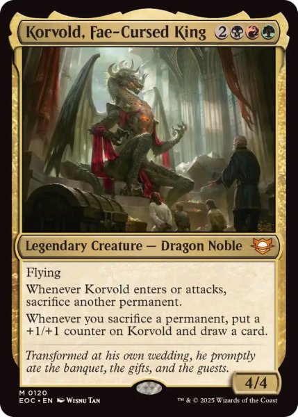 画像1: [EX+]フェイに呪われた王、コルヴォルド/Korvold, Fae-Cursed King《英語》【EOC】 (1)