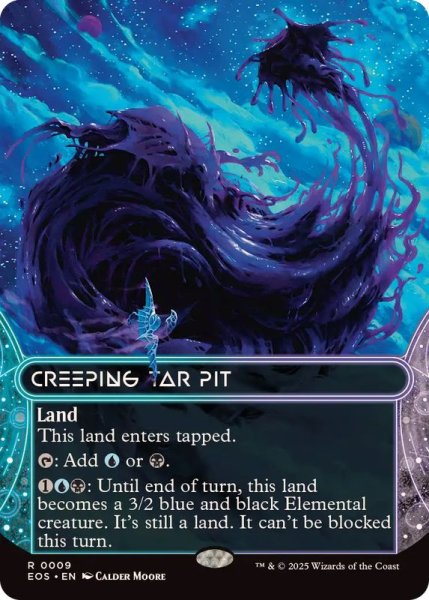画像1: (FOIL)(フルアート)(0009)忍び寄るタール坑/Creeping Tar Pit《英語》【EOS】 (1)