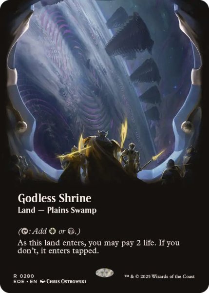 画像1: (フルアート)神無き祭殿/Godless Shrine《英語》【EOE】 (1)