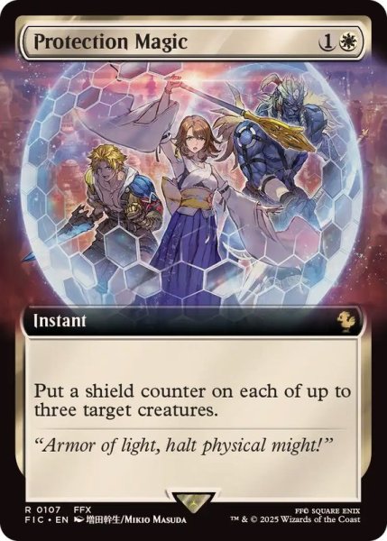 画像1: (FOIL)(フルアート)守護魔法「プロテス」/Protection Magic《英語》【FIC】 (1)